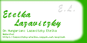 etelka lazavitzky business card